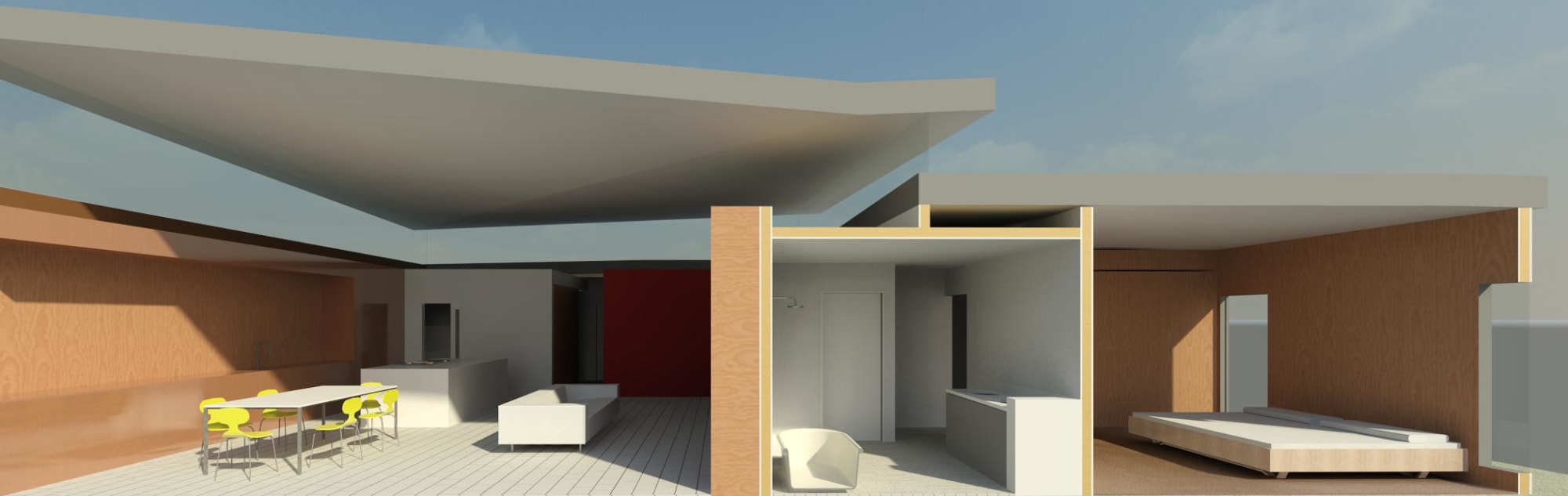 Section architectural render