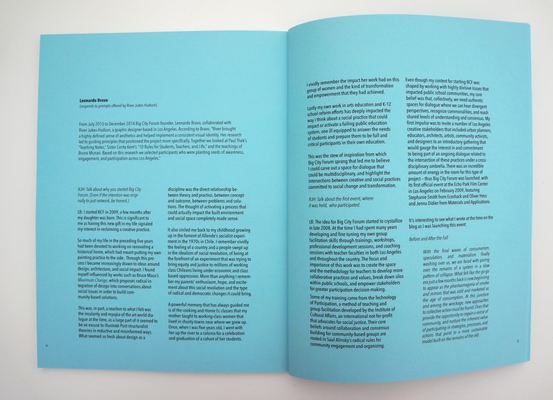 Spread in book