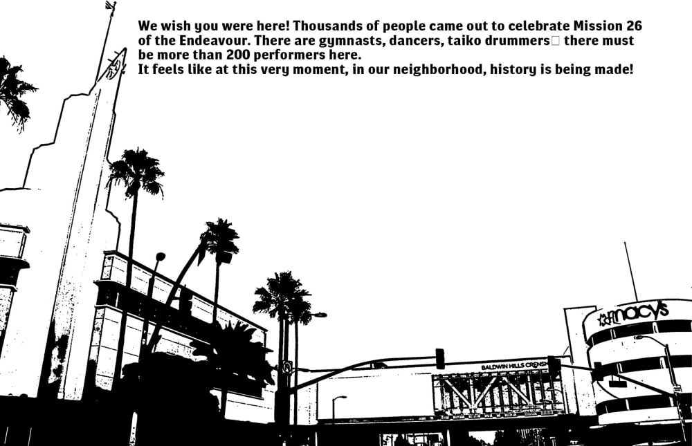 Street scene postcard design