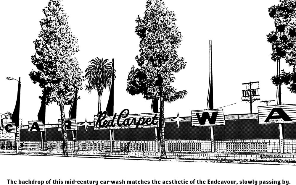 Street scene postcard design